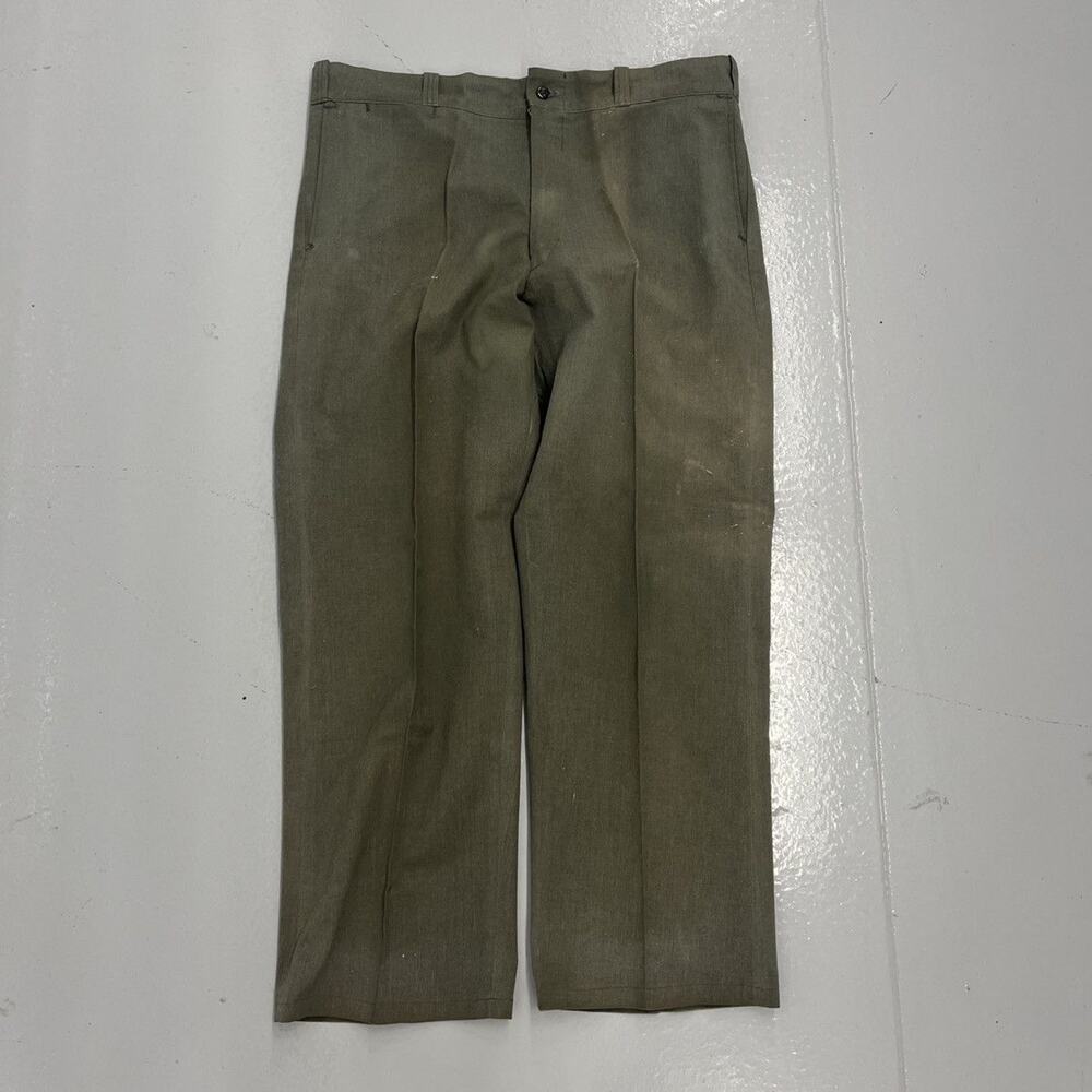 Vintage 60s Sears Green Sanforized Workwear Chinos 36x27